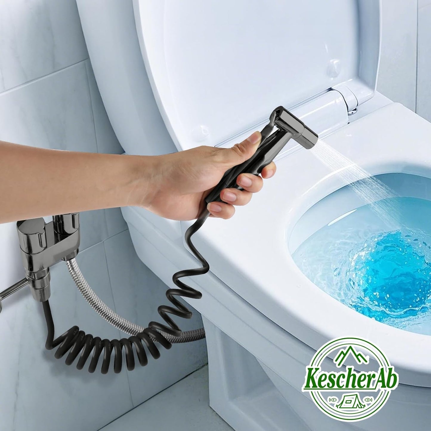 Handheld Toilet Bidet Sprayer for Toilet, Adjustable Water Pressure Control with Complete Bidet Spray Hoses Kit for Feminine Wash, Cloth Diaper Sprayer for Baby Wash