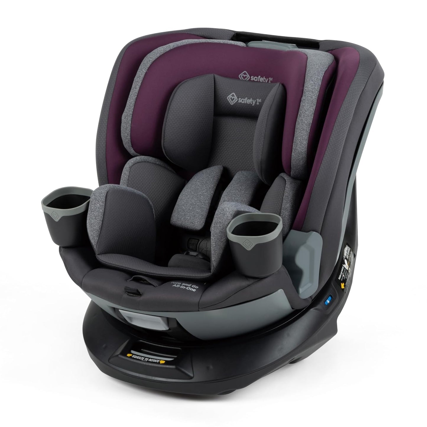 Safety 1ˢᵗ® Turn and Go 360° Rotating All-in-One Convertible Car Seat, Black Beauty
