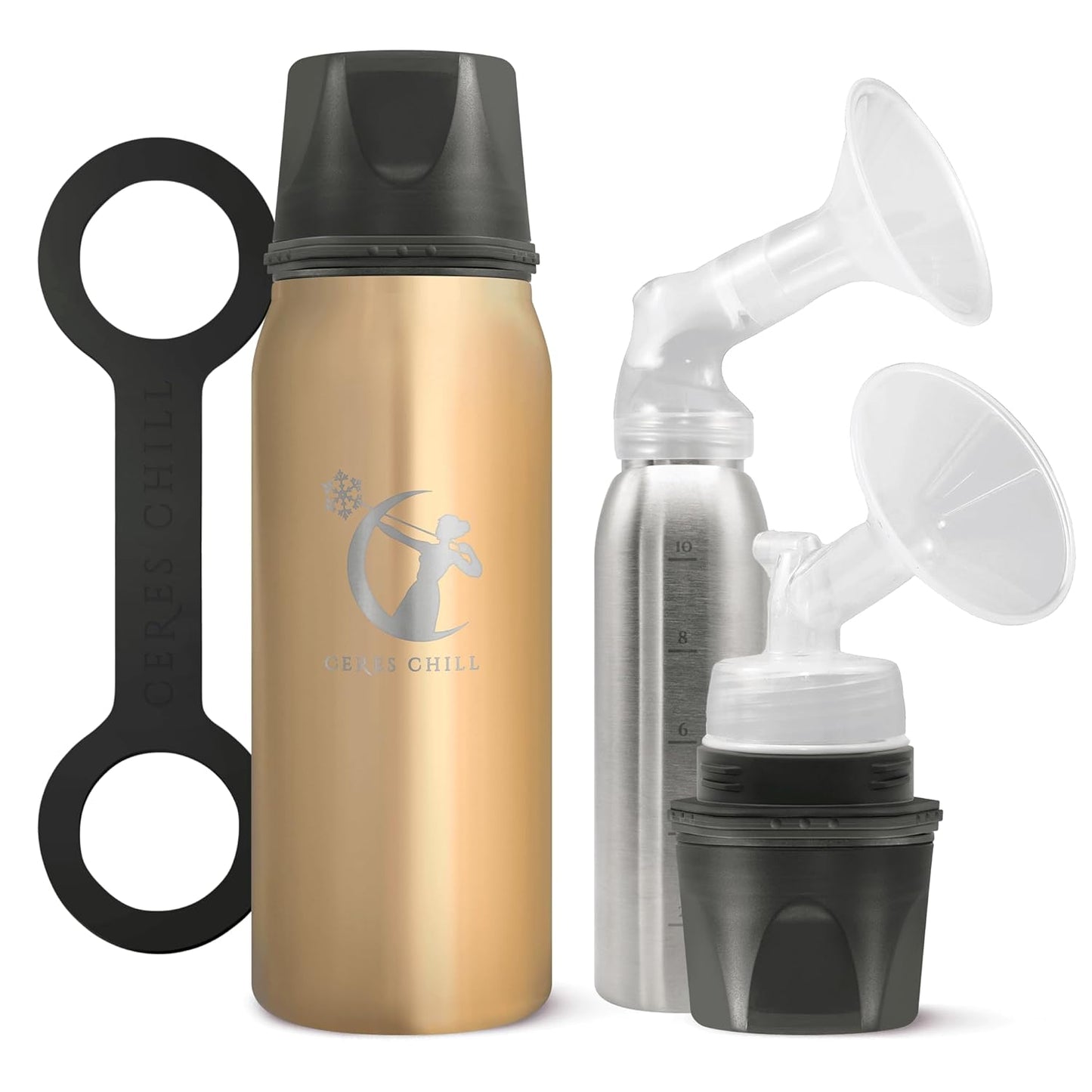 Ceres CHILL OG Breastmilk Chiller & Warmer – 12–34oz Portable Breast Milk Cooler, Storage & Baby Bottle for Travel, Work or On-The-Go – Pump Compatible Container – Don’t Call Me Hon, Plum