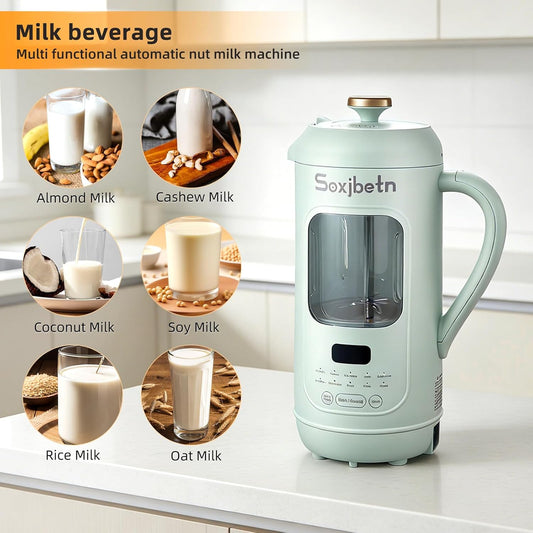 Nut Milk Maker & Multi-Function Blender - 1L Large Capacity, Self-Cleaning, for Almond Milk, Soy Milk, Smoothie, Juice, Baby Food, Soup & More, Quiet Design with Visual Window