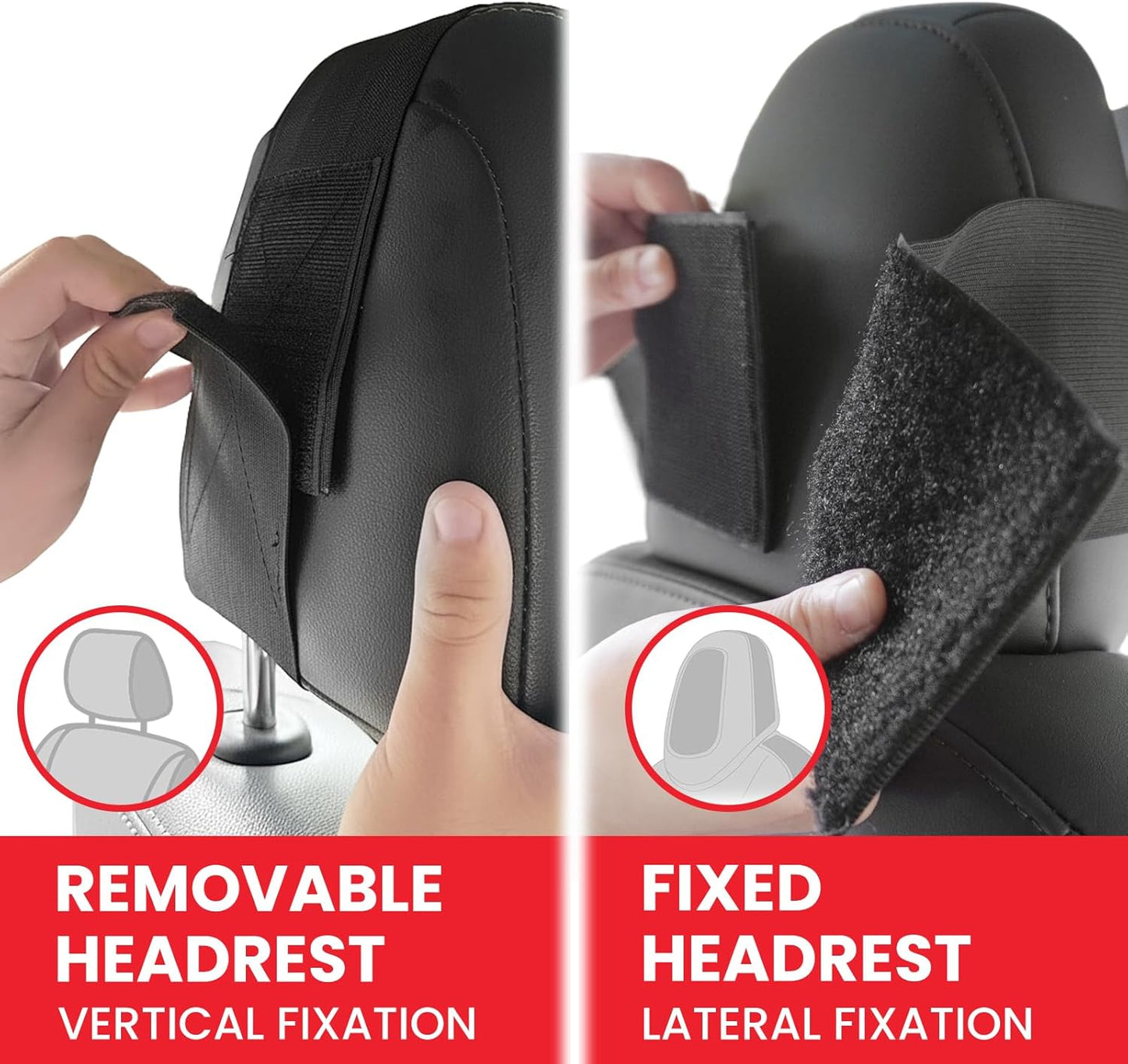 Fixed Headrest Baby Car Mirror, Compatible with Tesla Car Mirror for Baby, 100% Shatterproof & Shake-Proof, Non-Slip with 360° Rotation & Wide View, Easy Install, Perfect (Black)