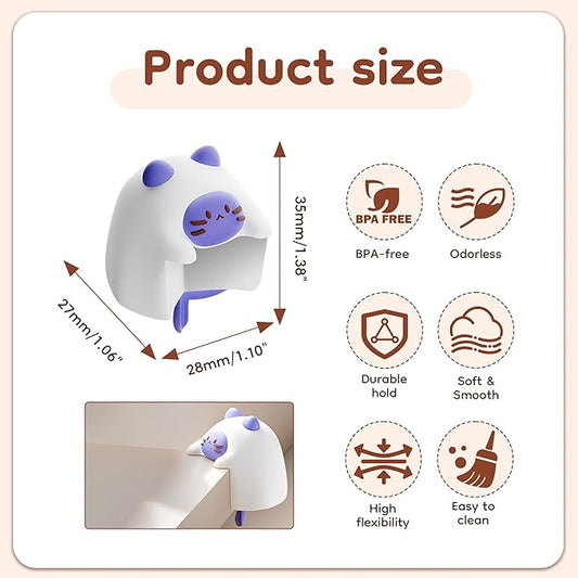 Corner Protectors Guards 4-Pack Soft Edge Guards Adhesive Furniture Corner Guards Edge Safety Bumpers - Baby Proof Bumper Cushion to Cover Sharp Furniture Table Edges (Cat)