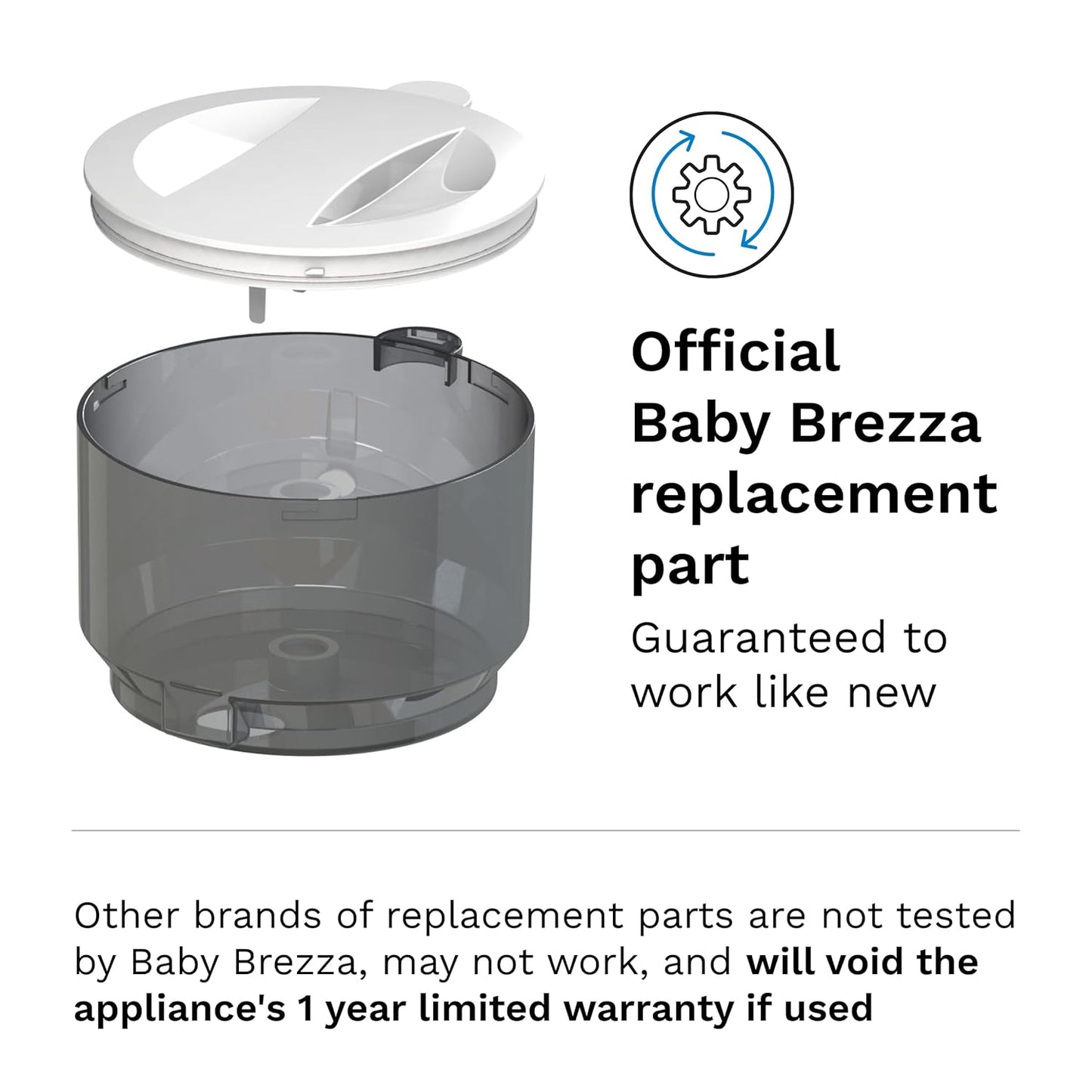 Baby Brezza Replacement Powder Container and Lid for Formula Pro Advanced Only