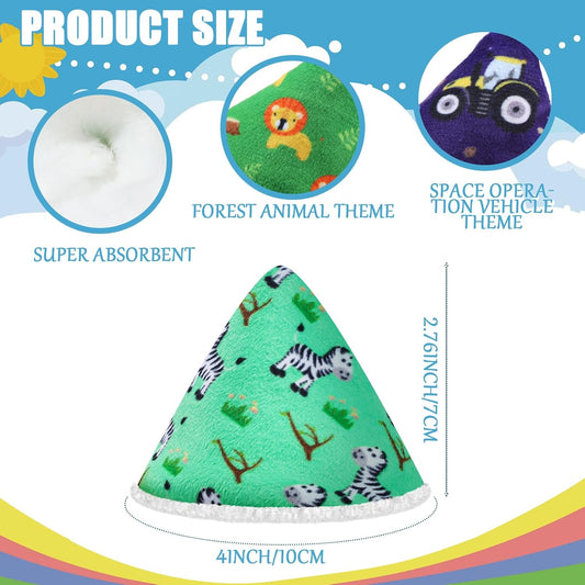 Cuffbow 12 Pcs Coral Velvet Pee Covers Strong Water Absorption Baby Boy Pee Shield Reusable Pee Cap Diaper Changing Accessory for Newborn Boy Gifts