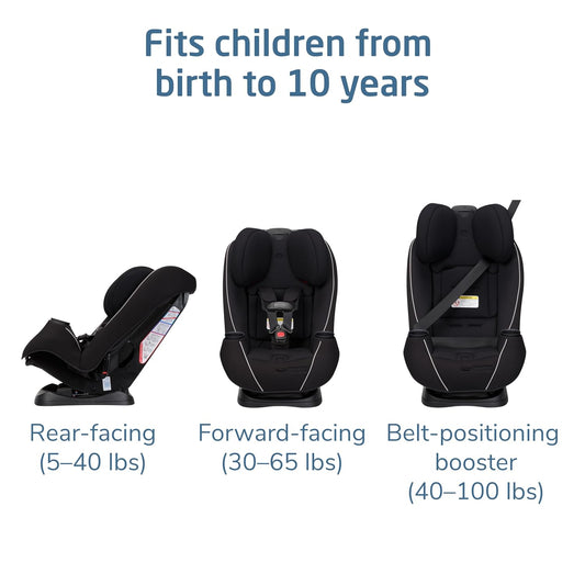 Maxi-Cosi Pria Max 3-in-1 Convertible Car Seat, Infant to Toddler Car Seat, ClipQuick Magnetic Chest Clip, Quick-Install Latch, Machine-Washable Cover, 5-100 lbs, Oyster Shell