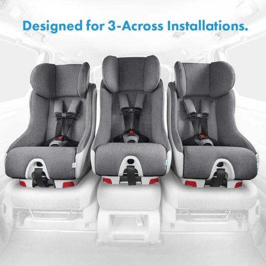 Clek Foonf Convertible Car Seat with Rigid Latch, Crumple Zone Safety System, Adjustable Headrest, Reclining Design, Anti-Rebound Bar & Flame Retardant-Free (Latte Ziip)