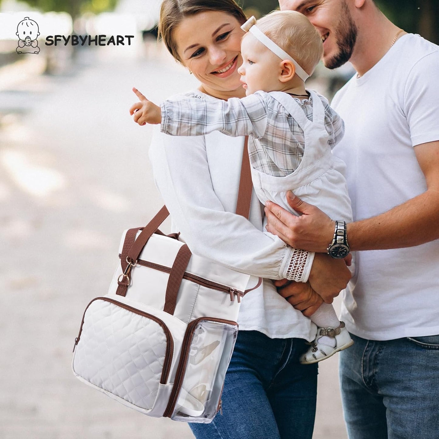 SFYBYHEART Carrying Case Compatible with Baby Brezza Formula Pro Advanced Formula Dispenser Machine Carrying Bag - Baby Formula Mixer Travel Bag with Pockets for Baby Essential, Pumps, Baby Bottles