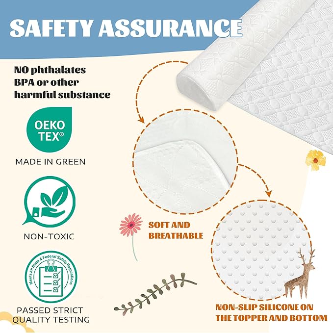 Asatdd Waterproof Bed Rail for Toddlers, Bed Guard Rail, Soft Memory Foam Toddler Bed Bumper for Twin, Full, Queen, King Beds with Washable Cover, 1 Pack