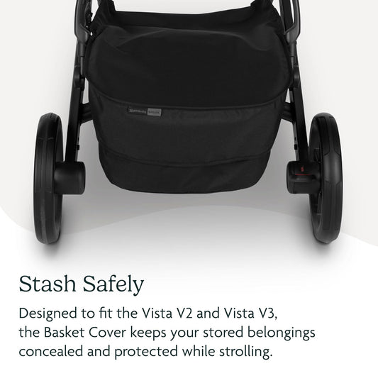 UPPAbaby Basket Cover for Vista V2 and Vista V3 Strollers - Protects and Conceals Belongings - Easy Attachment and Access - Water-Resistant Material