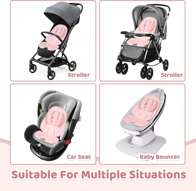 KAKIBLIN Infant Car Seat Insert, Baby Car Seat Cushion, Car Seat Pad Support for Newborn, Universal Car Seat Insert for Strollers, Car Seats, High Chairs and Swings