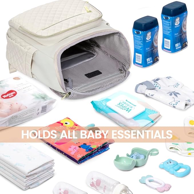 LOVEVOOK Diaper Bag Backpack Large Capacity Baby Bag with Portable Changing Pad, Multifunction Baby Travel Backpack