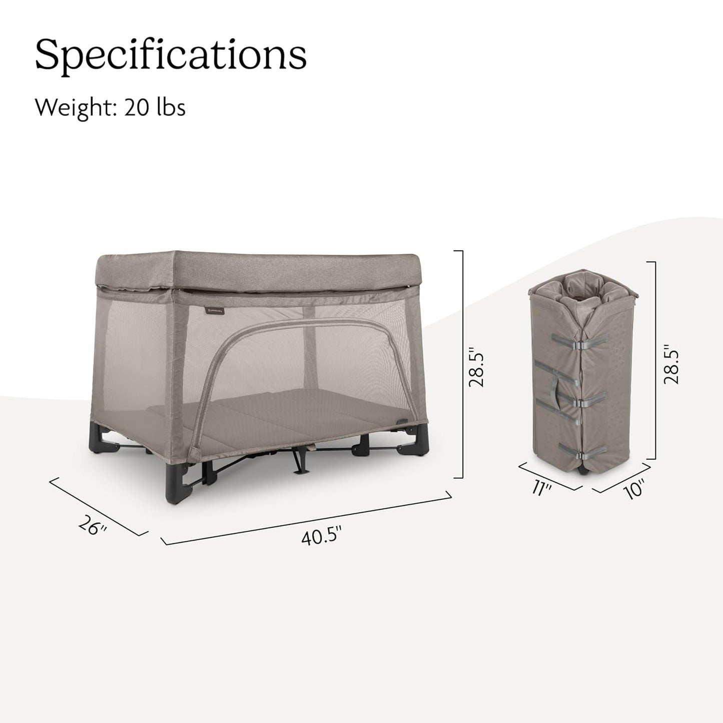 UPPAbaby Remi Playard | Deluxe 3-in-1 Portable Playard, Bedside Bassinet + Travel Crib| Mesh Bassinet, Mattress, Organic Cotton Mattress Cover + Storage Bag Included | Charlie (Sand Mélange)