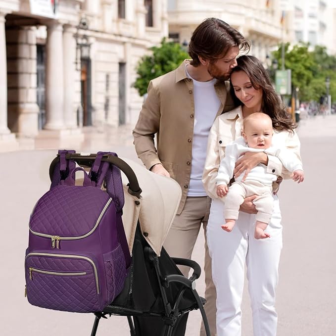LOVEVOOK Diaper Bag Backpack Large Capacity Baby Bag with Portable Changing Pad, Multifunction Baby Travel Backpack