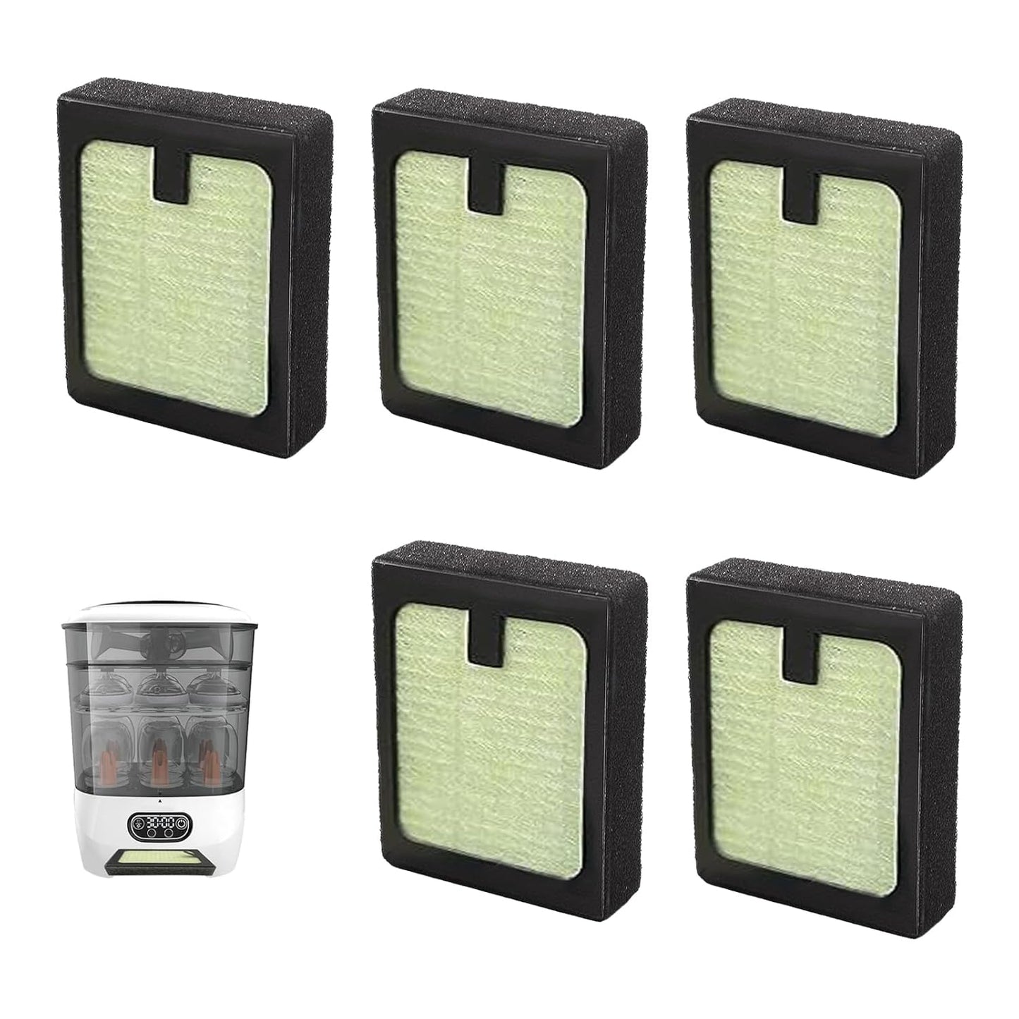 3PCS HEPA Filter Replacement Compatible with Baby Brezza Bottle Dryer Advanced and Baby Brezza Bottle Washer Pro