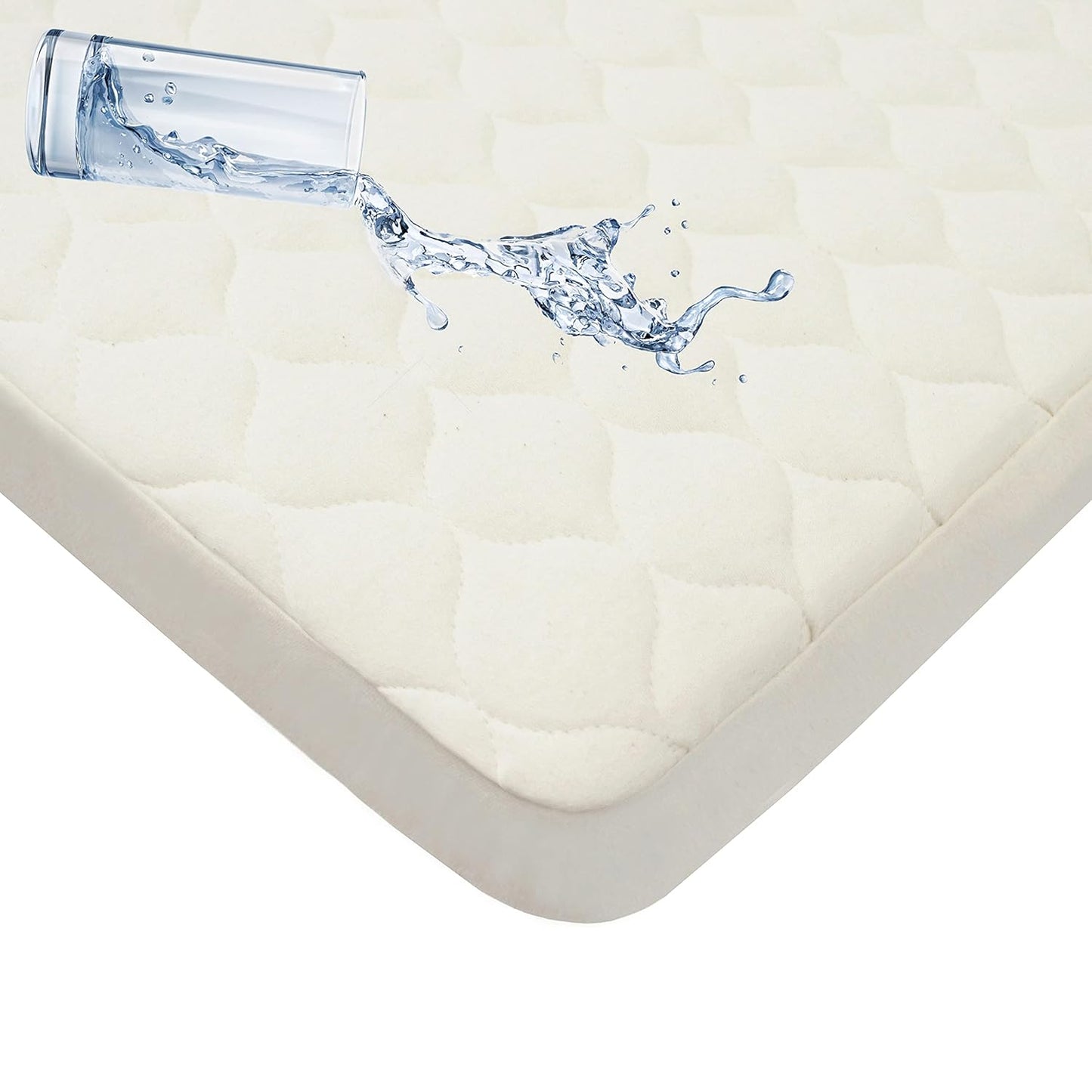 American Baby Company Waterproof Fitted Pack N Play Playard Mattress Protector, Quilted Protector Pad Cover Made with Organic Cotton Top Layer, 39" x 27"