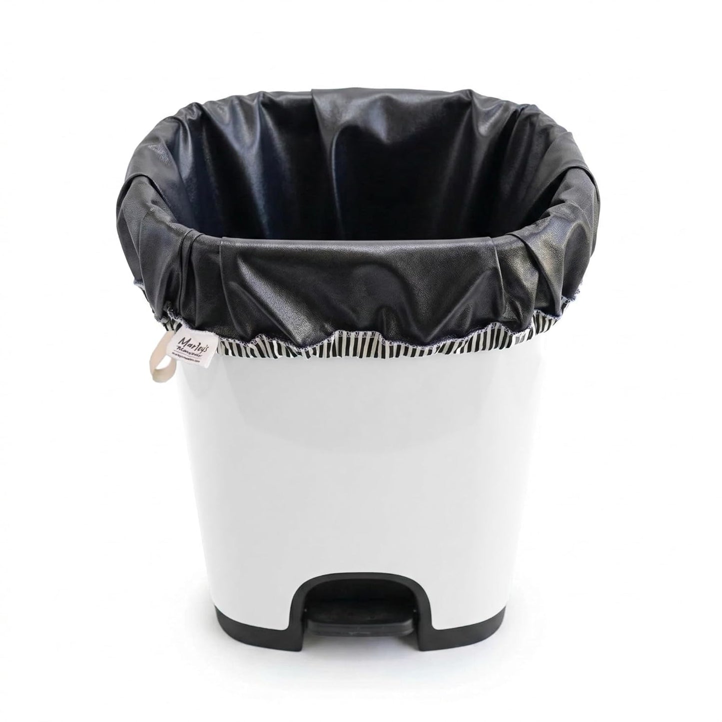 Marley's Monsters Washable Pail Liner - Reusable Water Resistant Trash & Recycling Bag with Drawstring Closure, Cotton Strap & Seamless Bottom - USA Made PUL Fabric for Kitchen, Laundry & Camping