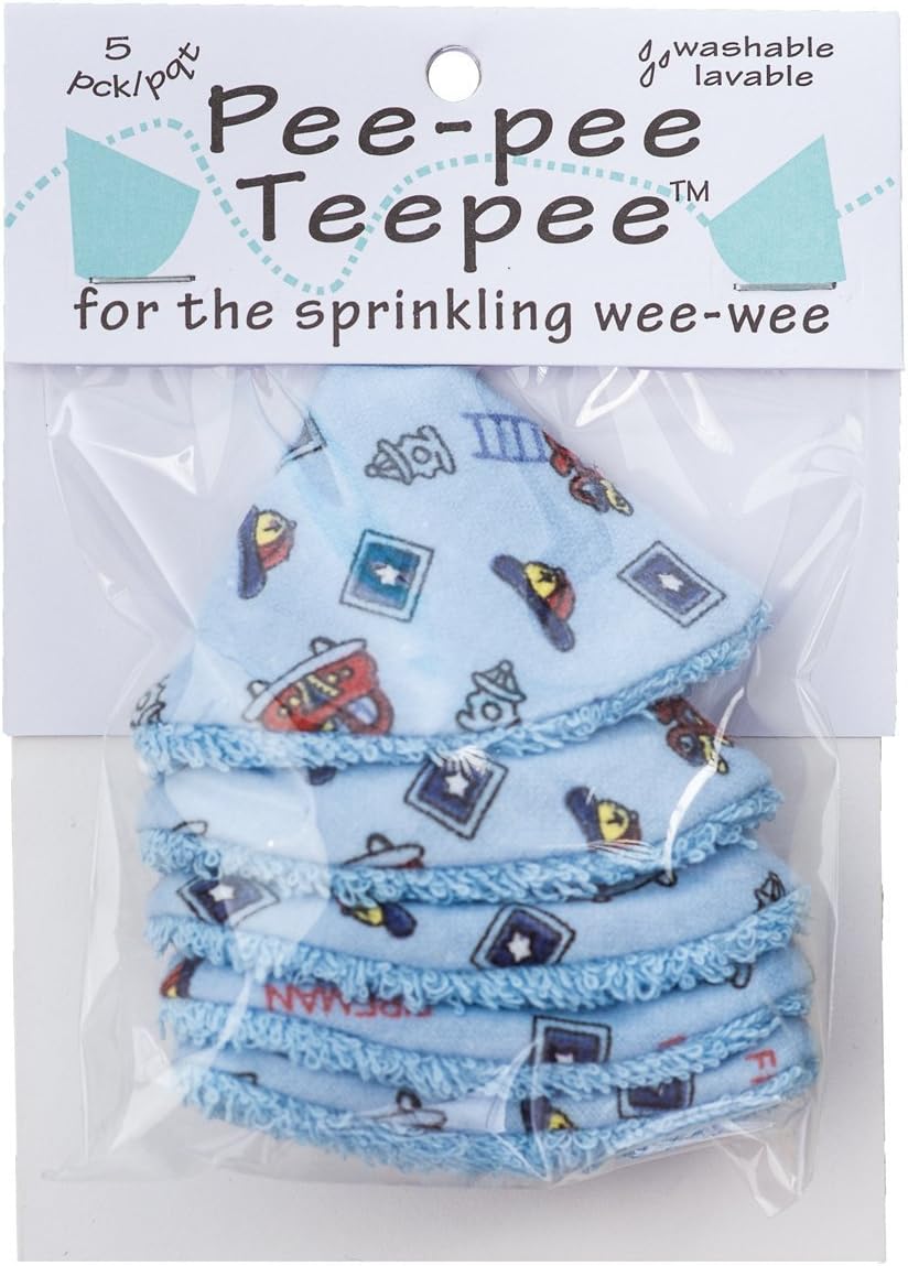 Washable Cotton Pee-Pee Teepees That Shield Baby Boys Pee During Diaper Changes. Makes a Great add-on Gift for a Baby Shower Thanks to its Fun, Gift-Ready Store Packaging. 5 Pack. Elephant