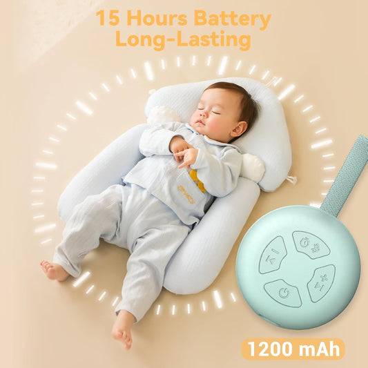 Portable Sound Machine for Baby | White Noise | 12 Soothing Sounds | Noise Canceling for Travel, Office, Nursery | Baby Shower | Registry Gift | Sleep Soother for Babies Kids Adults | Putty