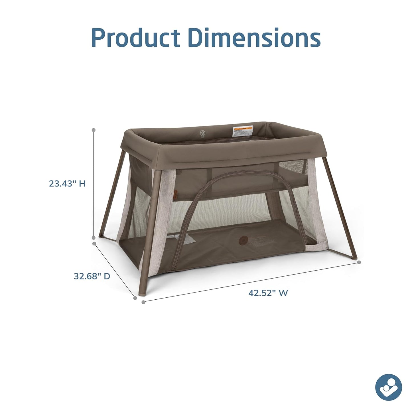 Maxi-Cosi Calao Travel Playard, Infant Bassinet, Toddler Playpen, Portable, Lightweight, Foldable, Easy Setup, with Carry Bag, Breathable Mesh, Truffle