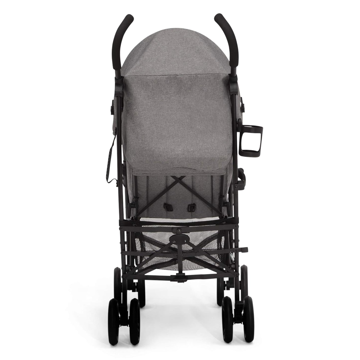 Jeep PowerGlyde Plus Stroller by Delta Children Lightweight Travel Stroller with Smoothest Ride, Aluminum Frame, 4-Position Recline, Extra Large Storage Basket, Black