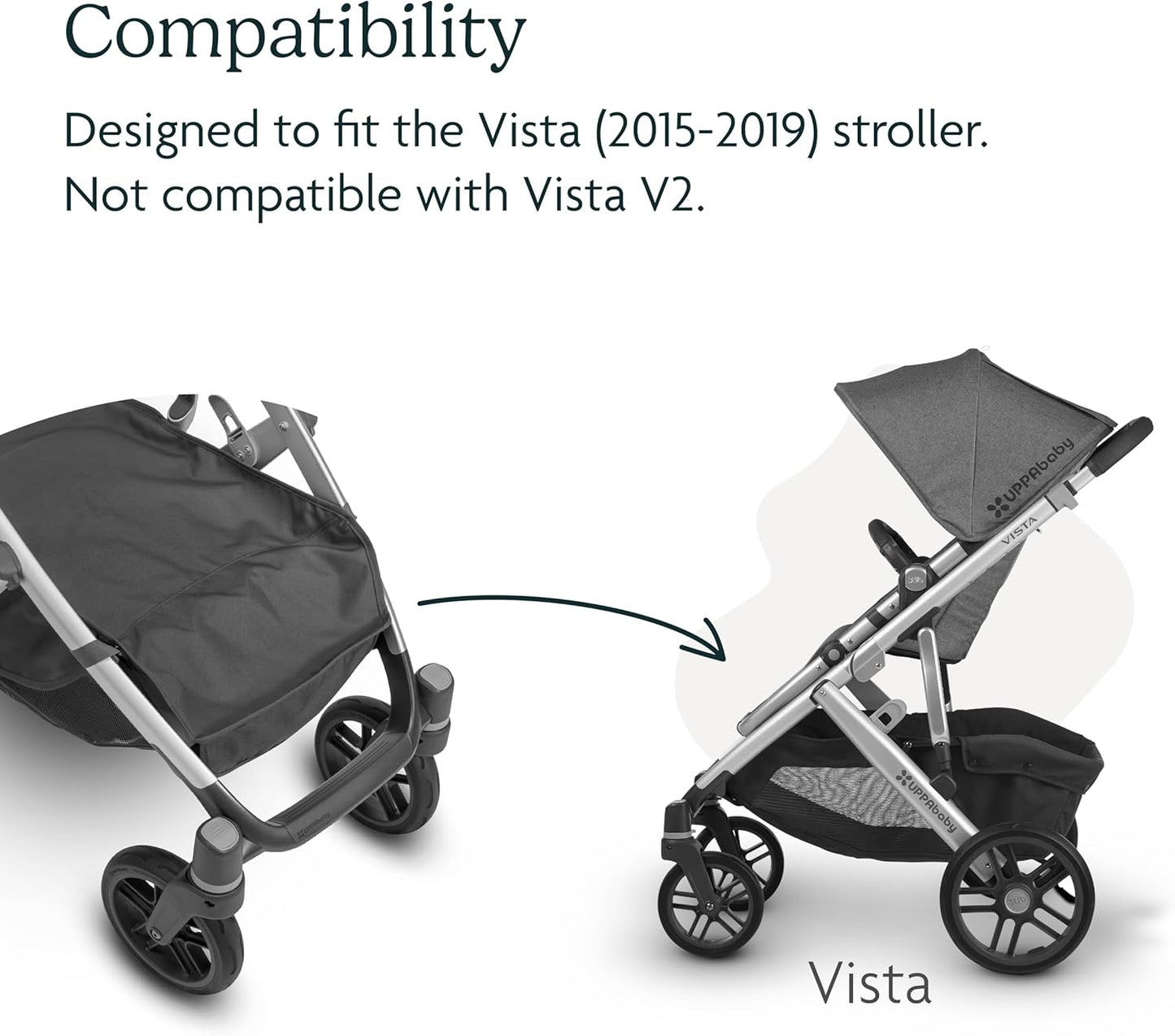 UPPAbaby Basket Cover for Vista (2015-2019) Stroller/Protects and Conceals Belongings/Easy Attachment and Access/Water-Resistant Material