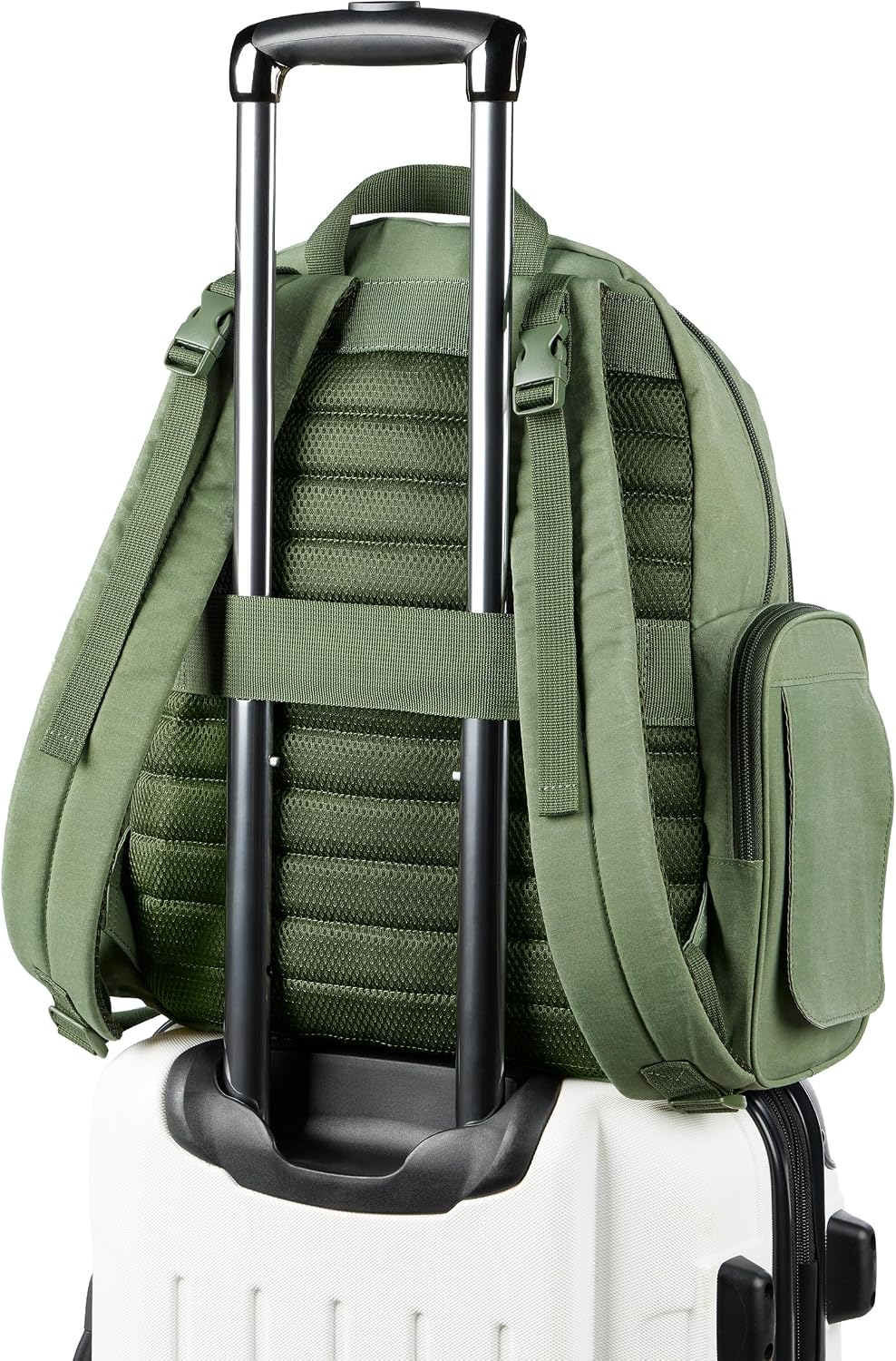 Diaper Bag Backpack with Portable Changing Pad, 9 Total Pockets, Easy-Access Wipes Pocket, Zippered Side Pocket, Luggage Sleeve & Stroller Straps, Fits a 15” Laptop, Luna, Sage