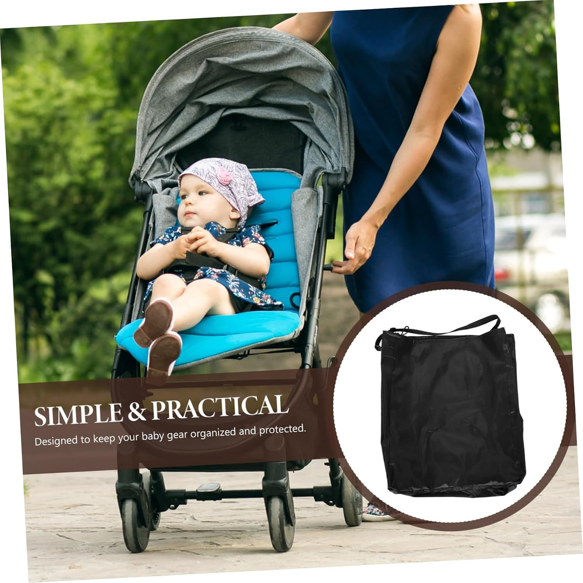 Stroller Travel Bag for Airplane Large Storage Organizer Waterproof Cover for Travel Gear
