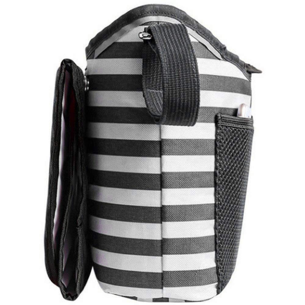 Baby Stroller Organizer Bag for Mom also Converts to a Stylish Shoulder Bag | BONUS Changing Pad | TWO Cup Holders | Mesh Pocket for iPhones, iPads, and Secret Compartment for your Wallets and Keys