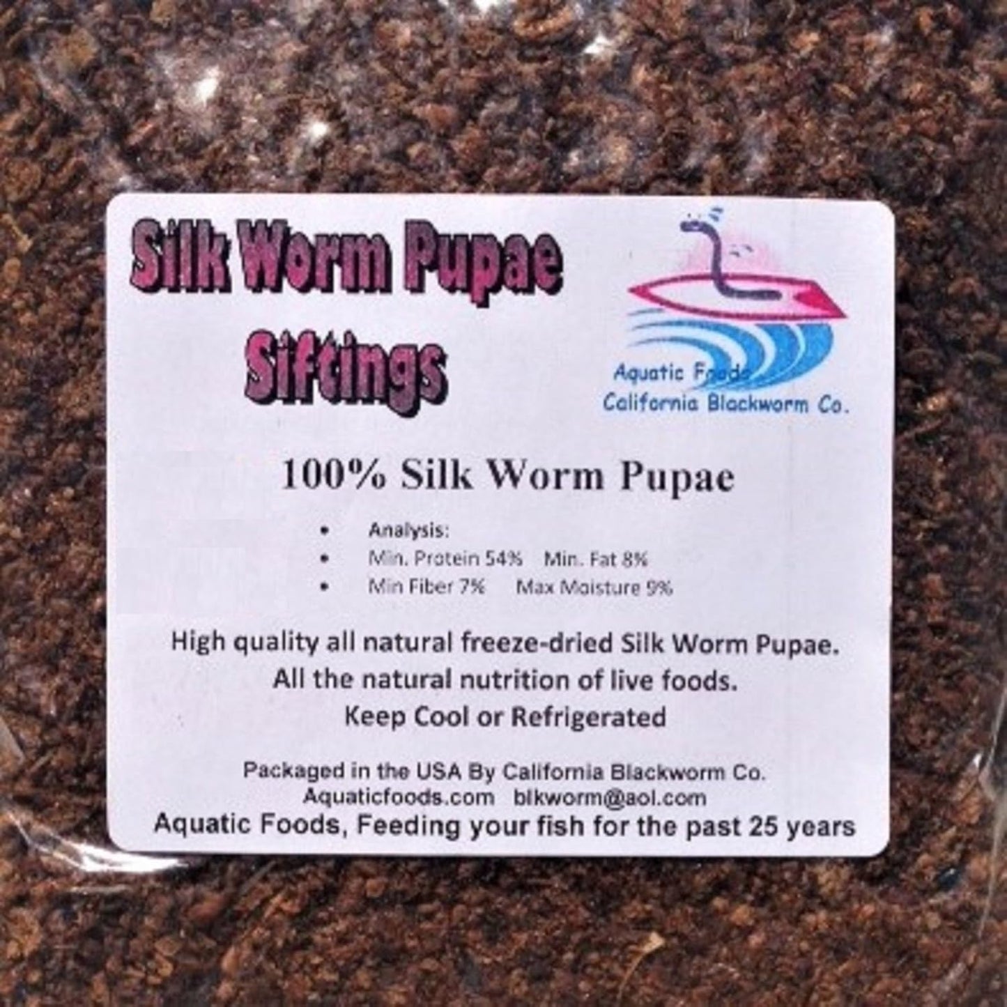 Aquatic Foods Inc. Freeze Dried Arctic Krill Semi Powdered Siftings for Fry, Babies, Small Fish and DIY Fish Food Makers - 1-lb