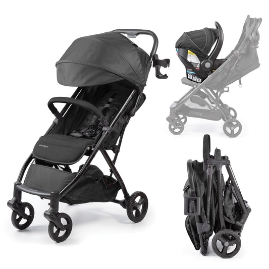 Ingenuity Ingenuity 3Dquickclose CS+ Compact Fold Stroller – Lightweight Stroller with Oversized Canopy, Extra-Large Storage and Compact Fold, Forest