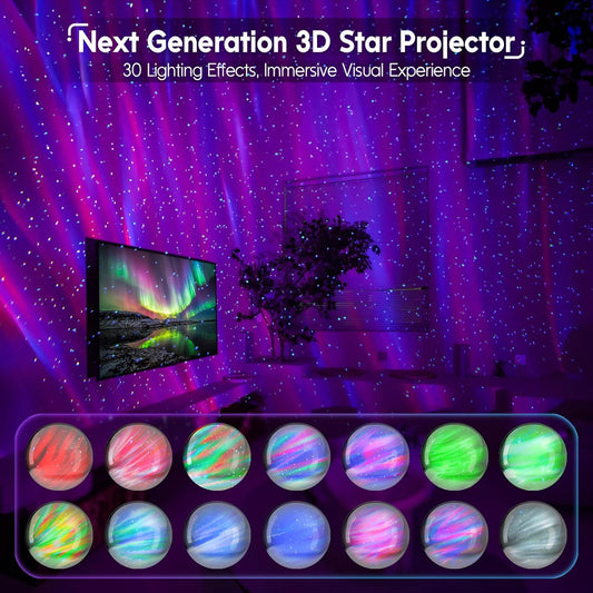 Rossetta Star Projector, Galaxy Projector for Bedroom Nebula Night Light Projector with White Noise, Bluetooth Speaker, Timer and Remote, Kids Room Decor, Birthday, Party, Gifts for Kids Teens Adults