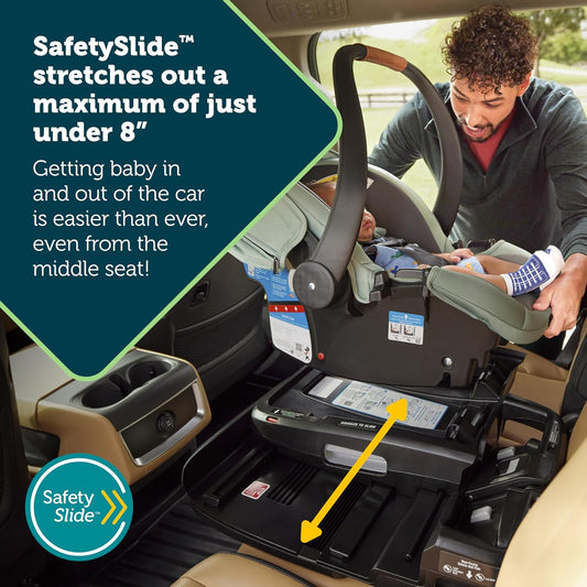 Safety 1st® onBoard™ Slide DLX Infant Car Seat w/SafetySlide™ Base, Easy-Install Rigid Latch, Lightweight Rear-Facing Seat, Newborn Carrier, Extra-Large Canopy, Travel System Ready, Dusty Marble