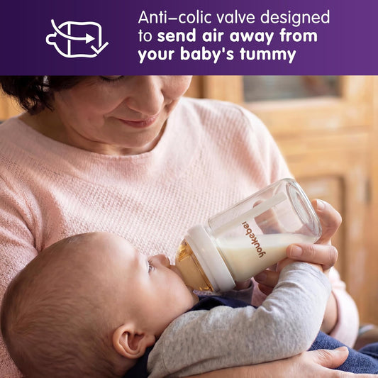 Silicone Bottle Nipple, Anti Colic Nipples for Baby, Natural Flow Baby Bottle Silicone Nipple,Large Flow (L), 6+ Months, 4 Counts (Pack of 1
