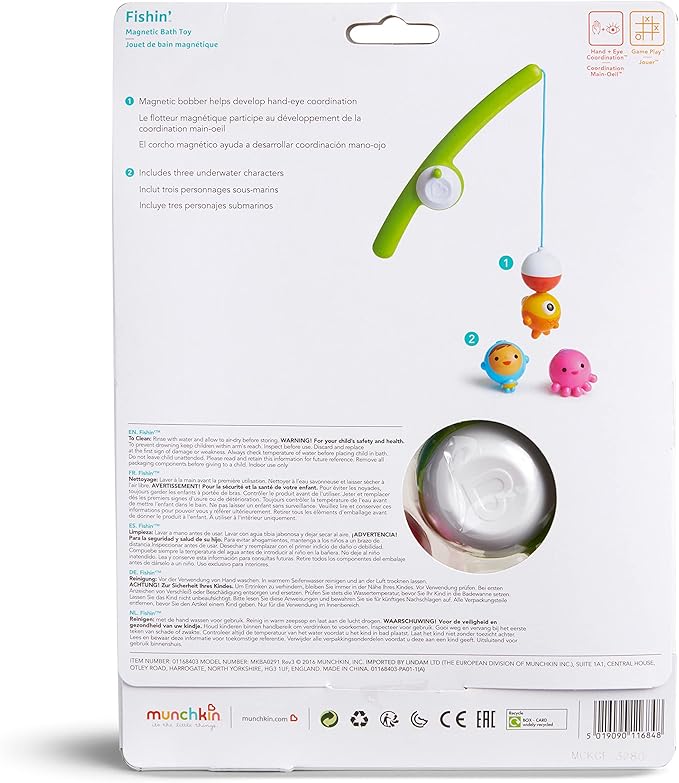 Munchkin® Fishin'™ Magnetic Baby and Toddler Bath Toy, 4pc Set