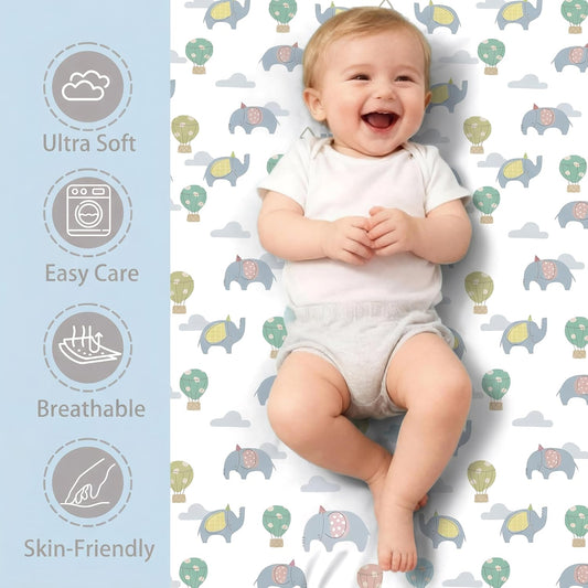 4 Pack Stretchy Bassinet Sheets 20" x 33" Fit for Baby Delight, BCOL, Jimglo, Angelbliss, Maxi-COSI & Most Regular Size Bedside Sleeper- Soft Breathable Fitted Bassinet Sheets - Light Pink & Star
