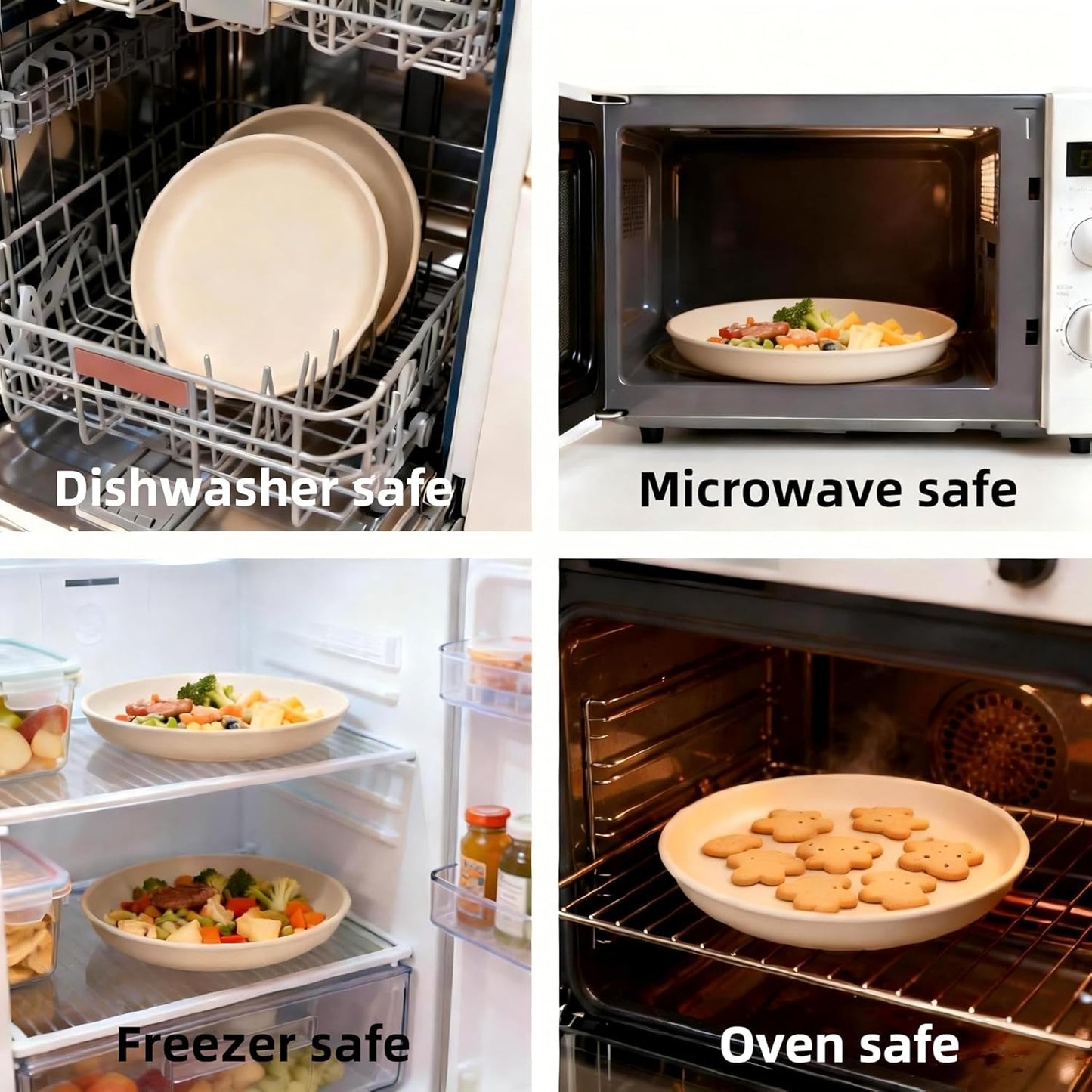 Toddler Plates with Suction 3 Pack, BPA-Free 100% Silicone Dinner Plates for Baby Toddlers Kids, Dishwasher & Microwave Safe, Non-Toxic, Suction Baby Plates Non-slip