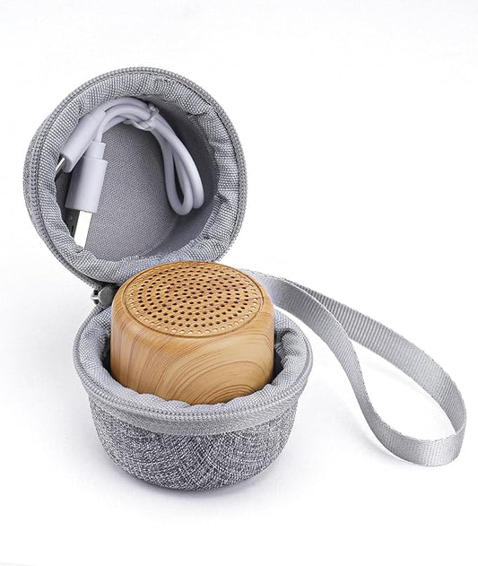 Dreamegg Portable White Noise Machine with Travel Case - Egg-Sized Sound Machine for Baby & Adult Sleep, 16 Soothing Sounds, 1000mAh Battery, Timer, Sound Machine for Baby Adults Home Gift, Wood