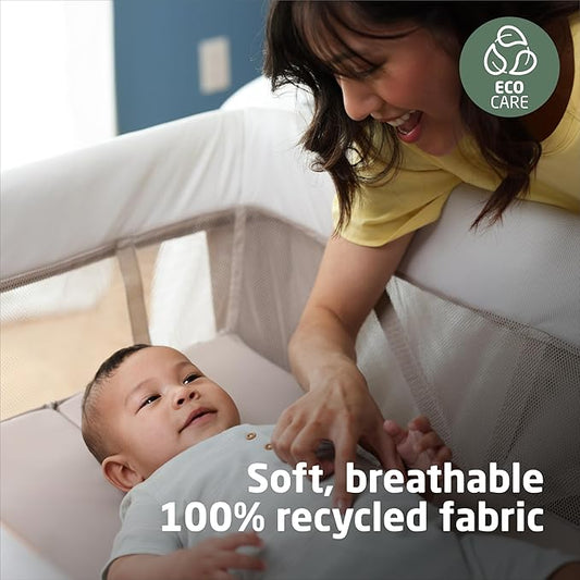 Maxi-Cosi Swift Baby Playard with Mat, Baby Playpen, Play Yard with Bassinet, Portable Playpen for Babies and Toddlers, Classic Slate