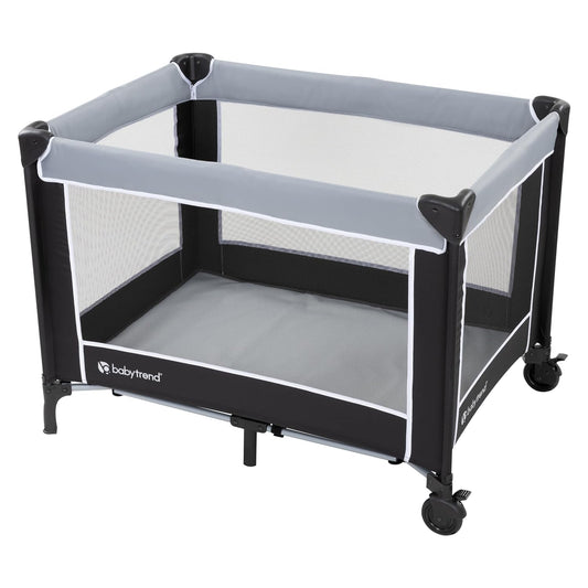 Baby Trend Portable Playard with Bassinet, Twinkle Grey