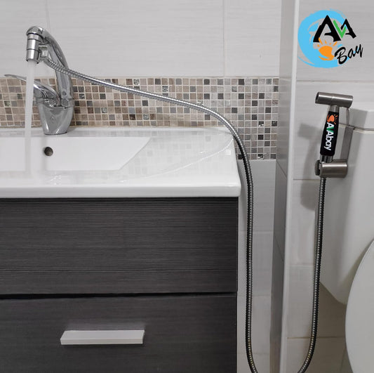 Premium Bidet Sprayer - Handheld Bide Jet Spray for Toilet | Adjustable Water Pressure | Leak-Proof Stainless Steel Toilet Bedit Sprayer | Muslim Shower | Cloth Diaper Washer | Bathroom Bidet