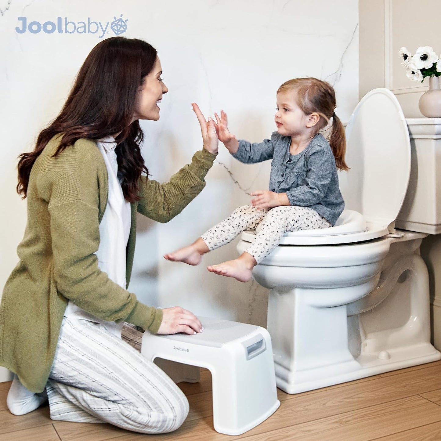 Jool Baby 3-Piece Potty Training Kit - Includes Toddler Potty Chair, Potty Seat for Toilet & Step Stool