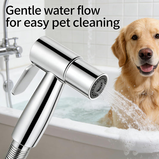Handheld Bidet Sprayer for Toilet – Adjustable Pressure Stainless Steel Jet Spray Kit– Feminine Wash, Cloth Diaper Cleaner, Pet Shower, Bathroom Cleaner – Easy Tool-Free Installation