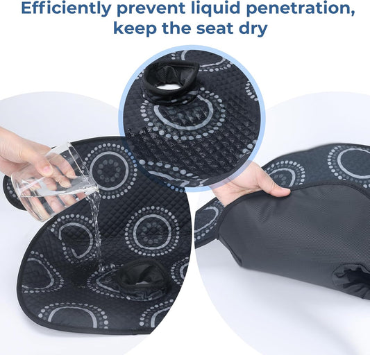 COOLBEBE Infant Car Seat Protector for Potty Training, 2 Pack Dry Waterproof Car Seat Liner Toilet Training for Baby Infant Toddler, Piddle Pads Cover Car Seat Pad for Strollers & Carseat (Grey,2PC)