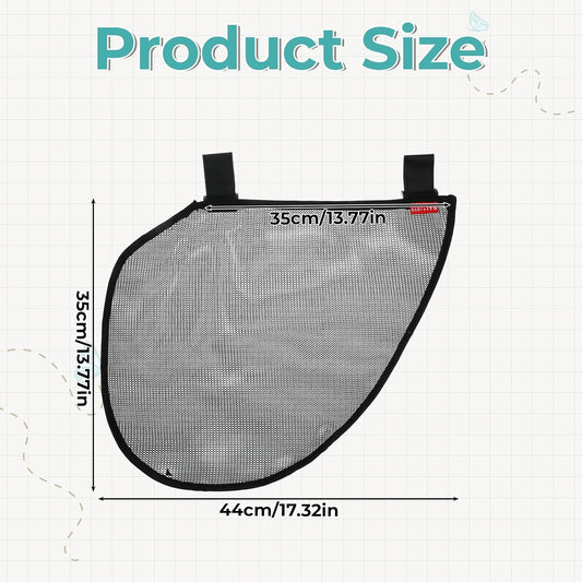 Universal Stroller Organizer Side Sling Polyester Net Mesh Bag in Black Fits for Nuna, Baby Jogger, Britax, Uppababy, Doona Strollers