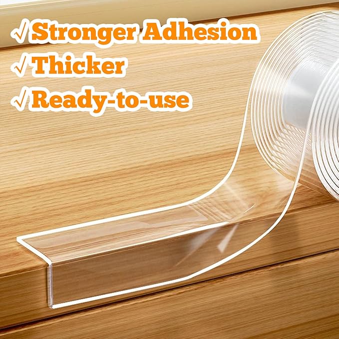 3 Pack Clear Soft Corner Protectors for Furniture Strip,2 in x 9.84 FT,Sharp Edge & Table Bumper,Window Edge,Wall Protector, Soft Corner Guards Safe for Proof,Table Corner Protectors in Family