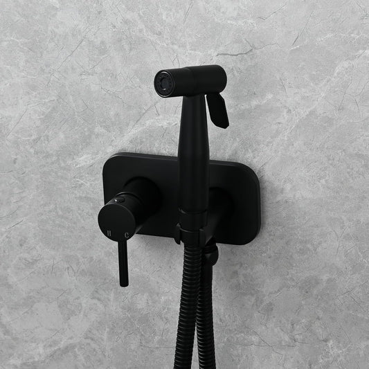 Tecmolog Stainless Steel Bathroom Bidet Sprayer Set Concealed Bidet Sprayer for Toilet Hot and Cold Handheld Cloth Diaper Sprayer Kit