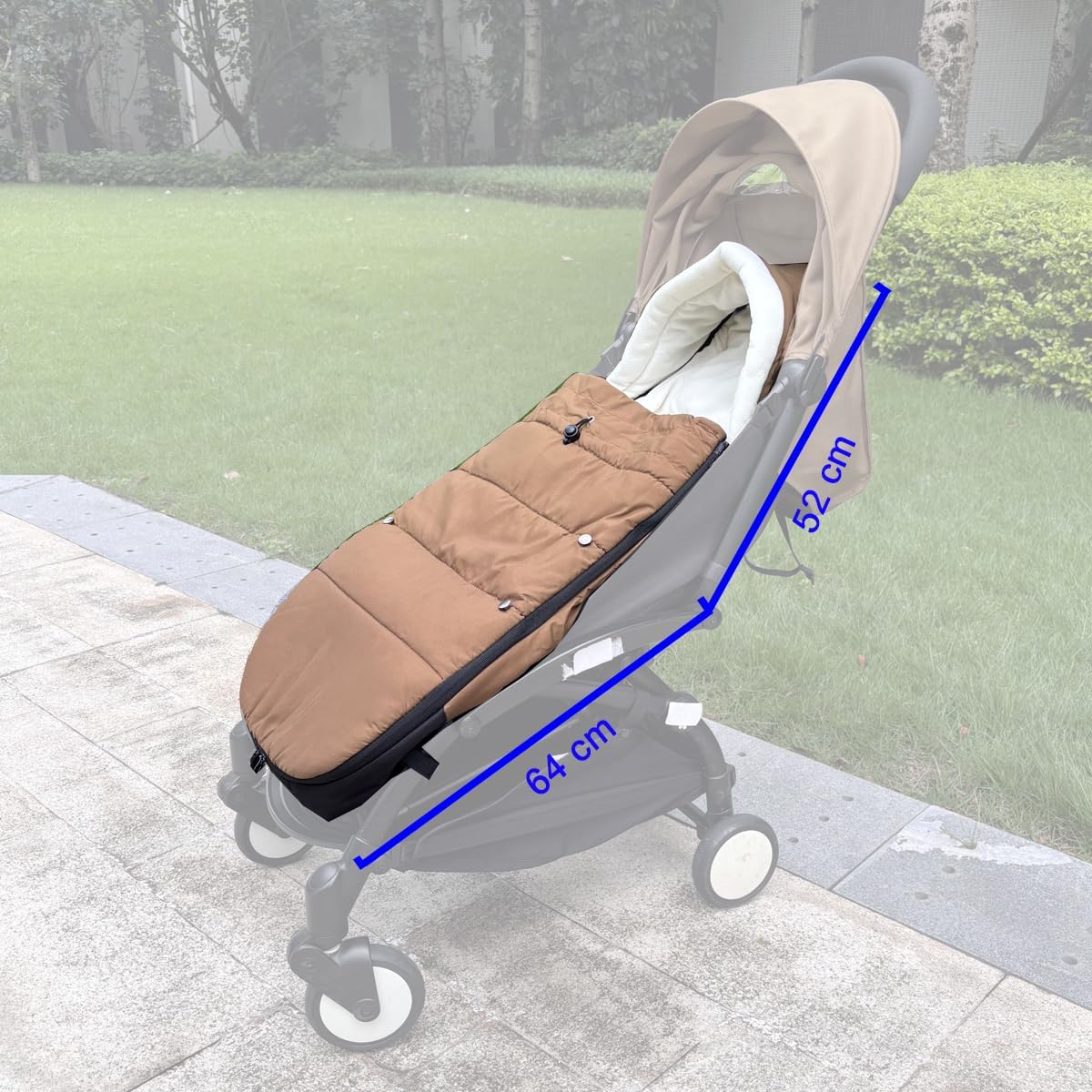 Universal Pushchair Footmuff for Babyzen YOYO/YOYO2 /Joolz/Bugaboo, Waterproof Fabric Base, Easy-Clean, Warm Foot Cover for Strollers