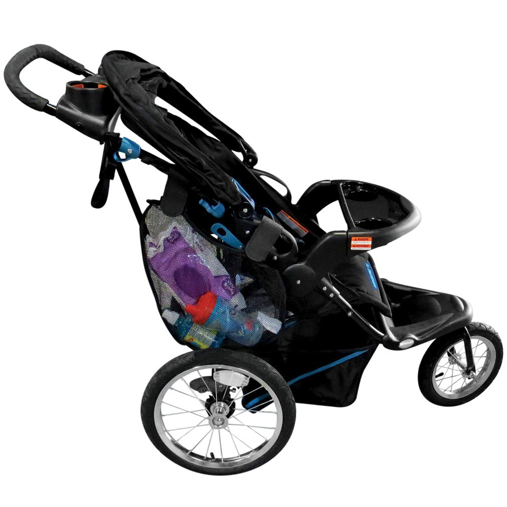 2 Pack Bike/Stroller Storage Bag - Side Sling, Hook & Loop Easy Attach - Mesh Design, Non-Slip Straps, Additional Storage for Strollers & Bicycles, Durable Polyester, Black