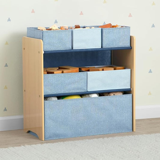 Delta Children - GapKids 6 Bin Toy Organizer - Greenguard Gold Certified, Indigo Blue