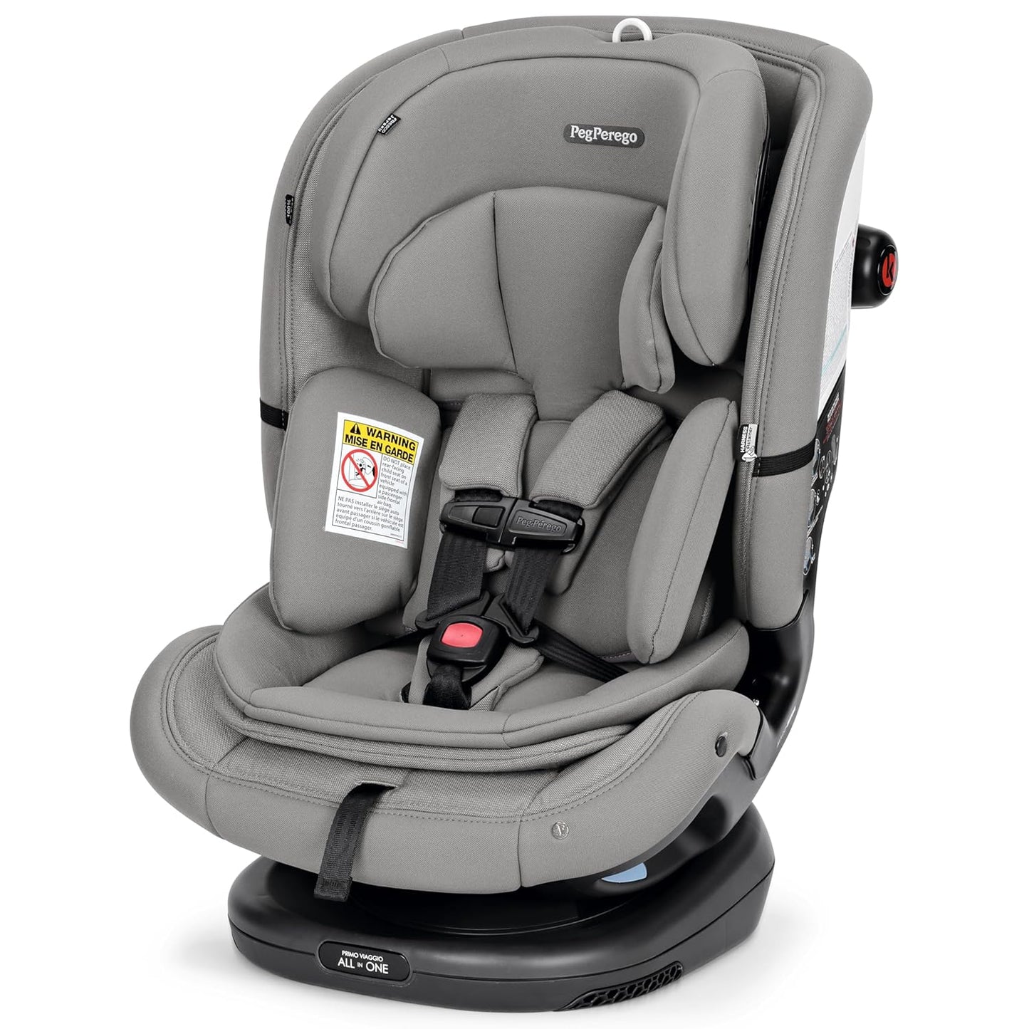 Peg Perego Primo Viaggio All-in-One Convertible Car Seat – Newborn to 10+ Years – 5-120 lbs – Height Adjustable & Slim, 100% FR-Free, Made in Italy, Astral (Beige)